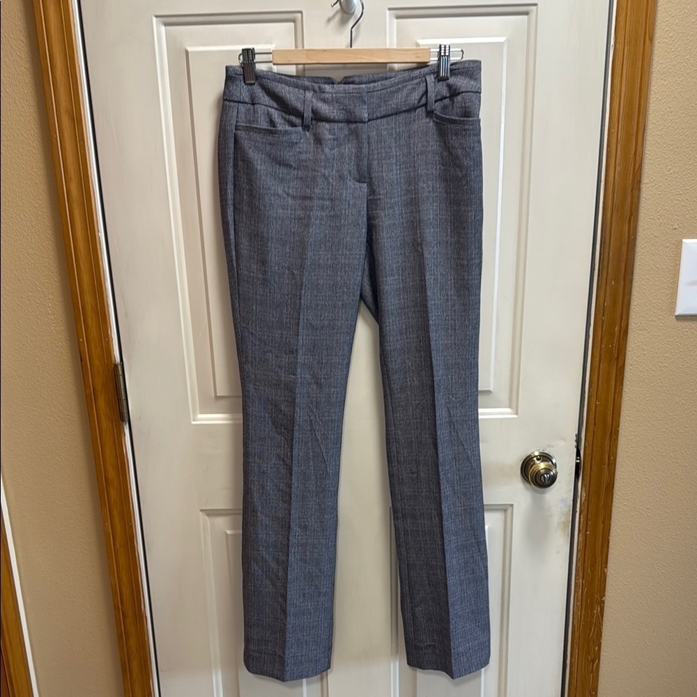 Amanda and Chelsea Straight Leg Plaid Gray Dress Pants size 2